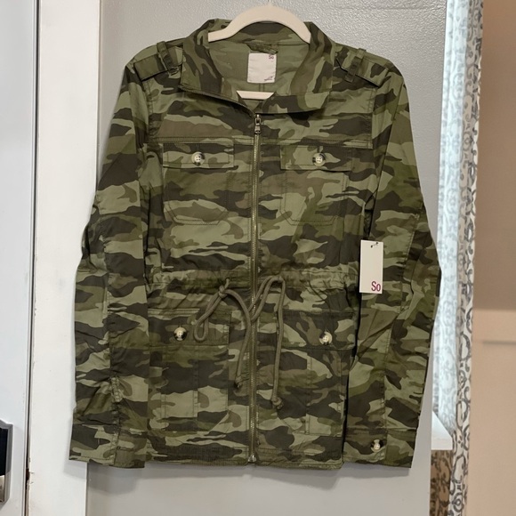 Juniors' SO Essential Utility Jacket with Drawcord size small NWT - Picture 2 of 9